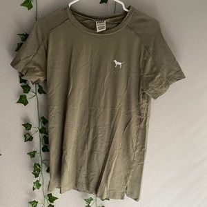 green victoria secret’s PINK t-shirt. adult xs